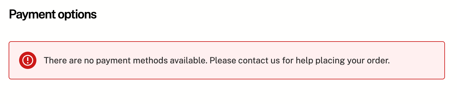WooCommerce - no payment methods available error